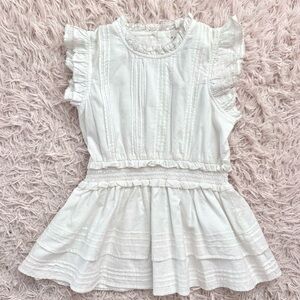 Cleobella white dress with flutter sleeves